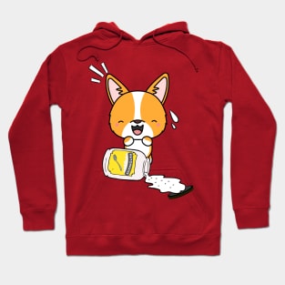 Cute Corgi Spilled Mayonnaise Hoodie